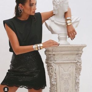 Frankie Shop Padded Shoulder Muscle T Shirt